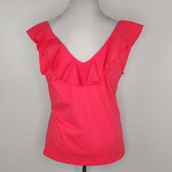 NWT ASOS MNG Mango Fuschia Ruffle Tank Size XXL - Picture 9 of 12
